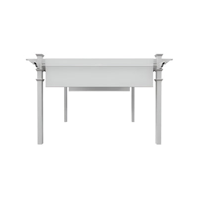 144"L X 144"W X 106"H Vinyl Monterey Canopy Pergola, White, VA42073