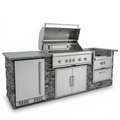 Custom Garden Outdoor Modular Kitchen Cabinets Complete Stainless Outdoor Kitchen Sturdy for Patio Commercial Use